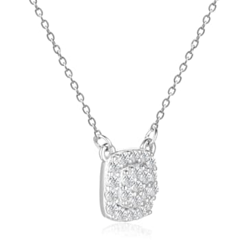 White Topaz Sterling Silver Necklace, 16 Inches