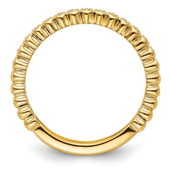 14K Yellow Gold Stackable Expressions Diamond Ring 0.045ctw