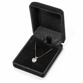 White Cubic Zirconia 14k Yellow Gold Pendant With Chain 2.00ctw