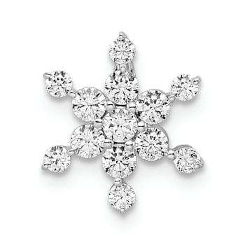 Rhodium Over 14K White Gold Lab Grown Diamond SI1/SI2, G H I, Star
Pendant 0.50ctw