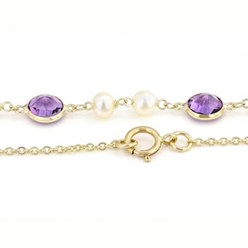 Multi-Gem 14k Yellow Gold 18" Necklace 9.19ctw