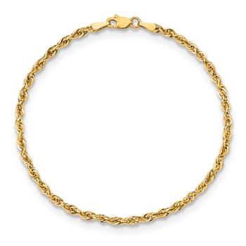 10k Yellow Gold 2.8mm Rope Link Bracelet