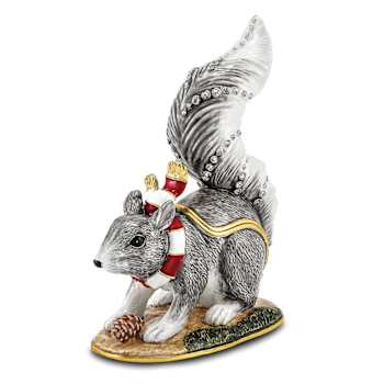 MAVERICK Winter Grey Squirrel Trinket Box