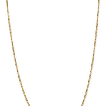 14k Yellow Gold 1.85mm Curb Link 24 Inch Chain