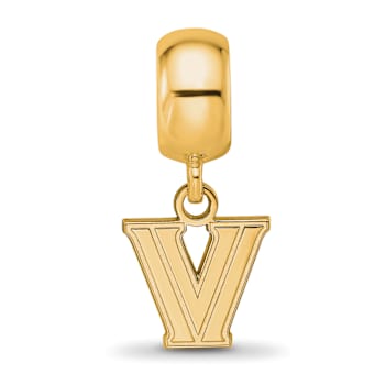 14K Yellow Gold Over Sterling Silver LogoArt Villanova University Extra
Small Dangle Bead