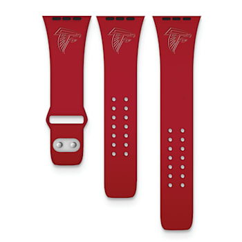 Gametime Atlanta Falcons Red Debossed Silicone Apple Watch Band (42/44mm
M/L). Watch not included.