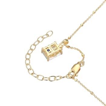White Cubic Zirconia 18k Yellow Gold Over Sterling Silver Pendant With
Chain 2.91ctw