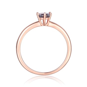 Oval Lab Created Alexandrite 14K Rose Gold Over Sterling Silver
Solitaire Ring, 1.00ct