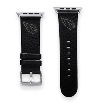 Gametime Arizona Cardinals Leather Band fits Apple Watch (42/44mm M/L
Black). Watch not included.
