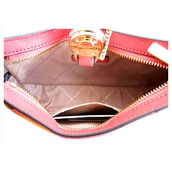 Michael Kors Lyra Small Pouchette Shoulder Handbag in Light Berry Multi