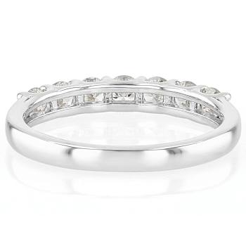 Lab-Grown Diamond Band Ring In Sterling Silver 0.60ctw