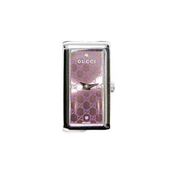 Gucci Women's Stainless Steel Bracelet Purple Dial Watch