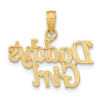 10K Yellow Gold DADDYS GIRL Charm