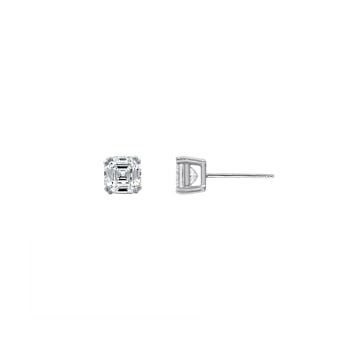 White Cubic Zirconia Platinum Over Sterling Silver Asscher Cut Jewelry
Set 3.90ctw