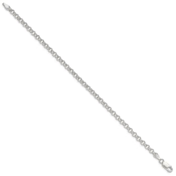 Sterling Silver 4mm Rolo Chain Bracelet