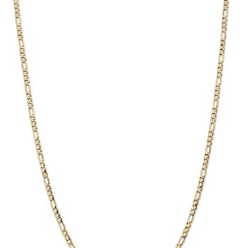 14k Yellow Gold 3.5mm Figaro Link 22 Inch Chain
