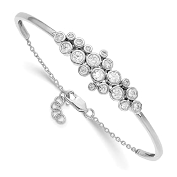 14K White Gold Lab Grown Diamond VS/SI GH, Bangle Bracelet