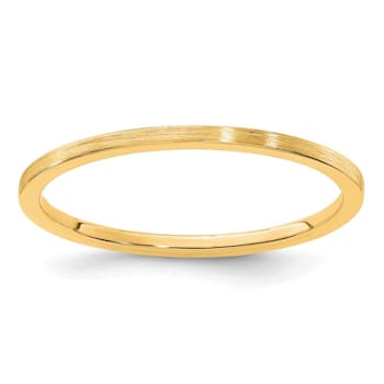 14K Yellow Gold 1.2mm Flat Satin Stackable Expressions Band