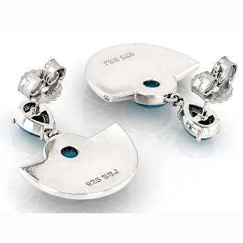 Turquoise Sun Sterling Silver Earrings 7mm And 7x5mm