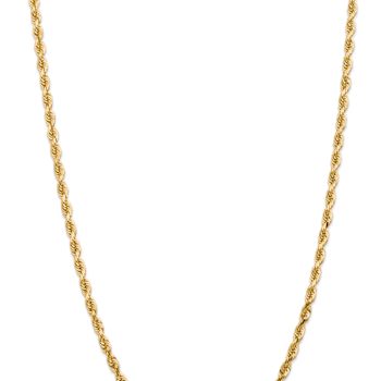 14k Yellow Gold 4.5mm Solid Diamond-Cut Quadruple Rope Chain