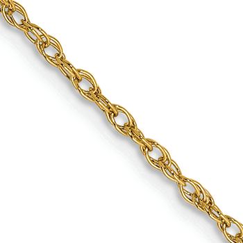 14k Yellow Gold 1.3mm Heavy-Baby Rope Chain 26 Inches