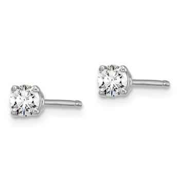 14K White Gold Lab Grown Diamond 1/10ctw VS/SI GH 4 Prong Earrings