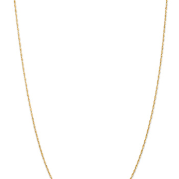 14k Yellow Gold 1.5mm Diamond-Cut Rope 18 Inch Chain