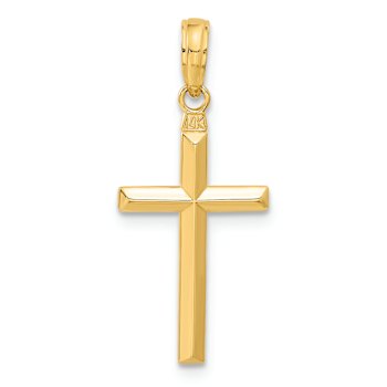 14k Yellow Gold Reversible Latin Cross Pendant