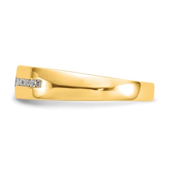 14K Yellow Gold Lab Grown Diamond SI1/SI2, G H I, Men's Band