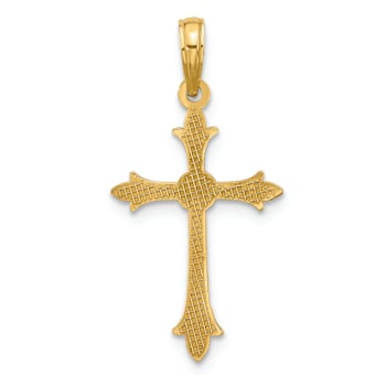 14k Yellow Gold Fancy Cross Charm