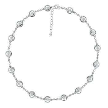 White Cubic Zirconia Platinum Over Sterling Silver Bracelet 6.50ctw
