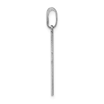 Rhodium Over 14k White Gold Polished Cross Pendant