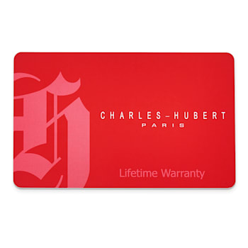 Charles Hubert Men's Stainless Steel Leather Band 44mm Watch