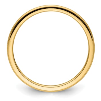 10K Yellow Gold 1.2mm Half Round Satin Stackable Expressions Band