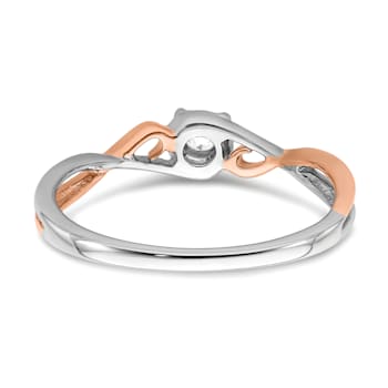 14K Two-tone White and Rose Gold First Promise 1/20 ct. Diamond
Promise/Engagement Ring 0.05ctw