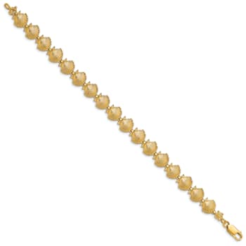 14k Yellow Gold Textured Scallop Shell Bracelet