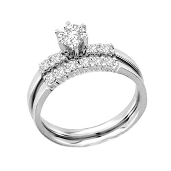 0.55ctw Diamond Engagement Ring in 14k White Gold