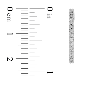 0.70ctw Diamond Hoop Earrings in 14k White Gold