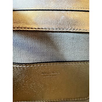 Jimmy Choo Kalina Crossbody Clutch Bag Crystal Logo Metallic Gold Color