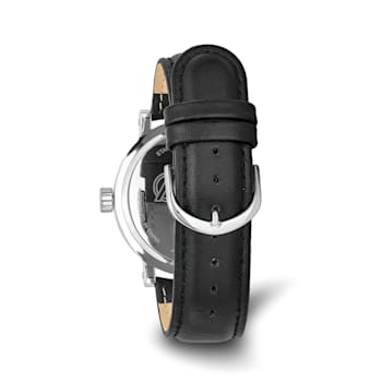 Marvel Captain America Adult Size Black Leather Band Watch