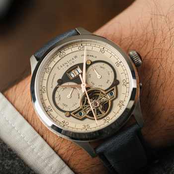 Thomas Earnshaw Baron Grand Date Calendar Open Heart Automatic