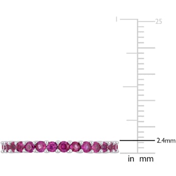 Pink Sapphire 14K White Gold Ring 1.39ctw