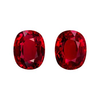 Ruby 9.1x7.3mm Oval Matched Pair 6.38ctw