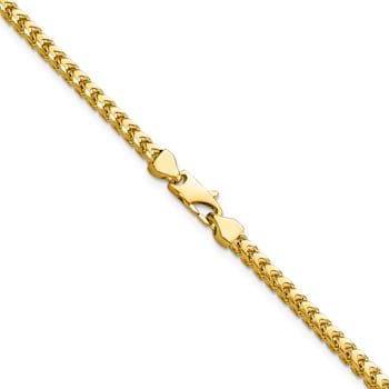 14K Yellow Gold 3mm Franco Chain Necklace