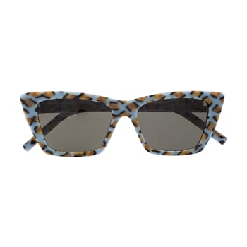 Saint Laurent Violet and Brown Print Frames / Gray Lenses Sunglasses