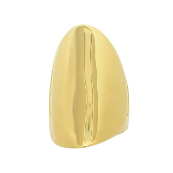 Ultra-Wide Sculptural Band Ring In 18k Gold Over Sterling Silver