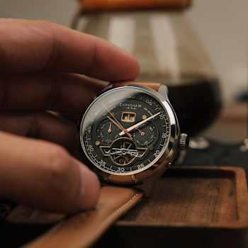 Thomas Earnshaw Baron Grand Date Calendar Open Heart Automatic