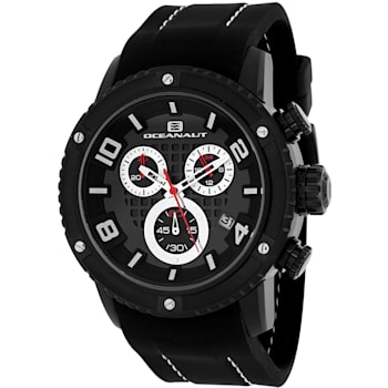 Oceanaut Men's Impulse Sport Black Dial, Black Bezel, Black Silicone Watch