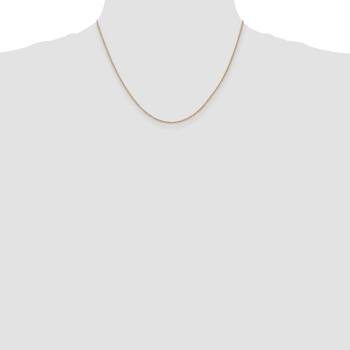 14k Yellow Gold 1mm Solid Polished Wheat Chain 18 inches