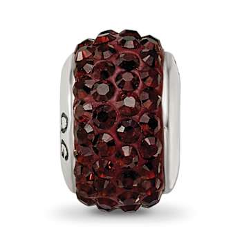 Sterling Silver Reflections Brown Full Preciosa Crystal Bead